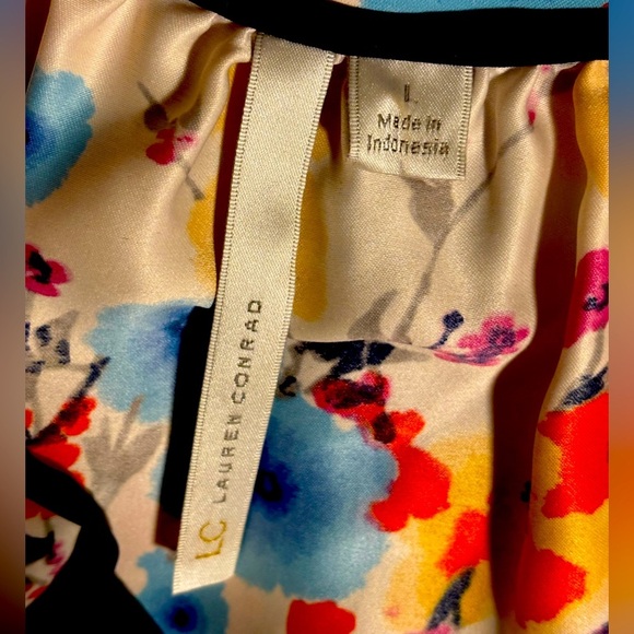 LC Lauren Conrad Floral Camisole - Blue and Red Women’s Size Large - Picture 3 of 7